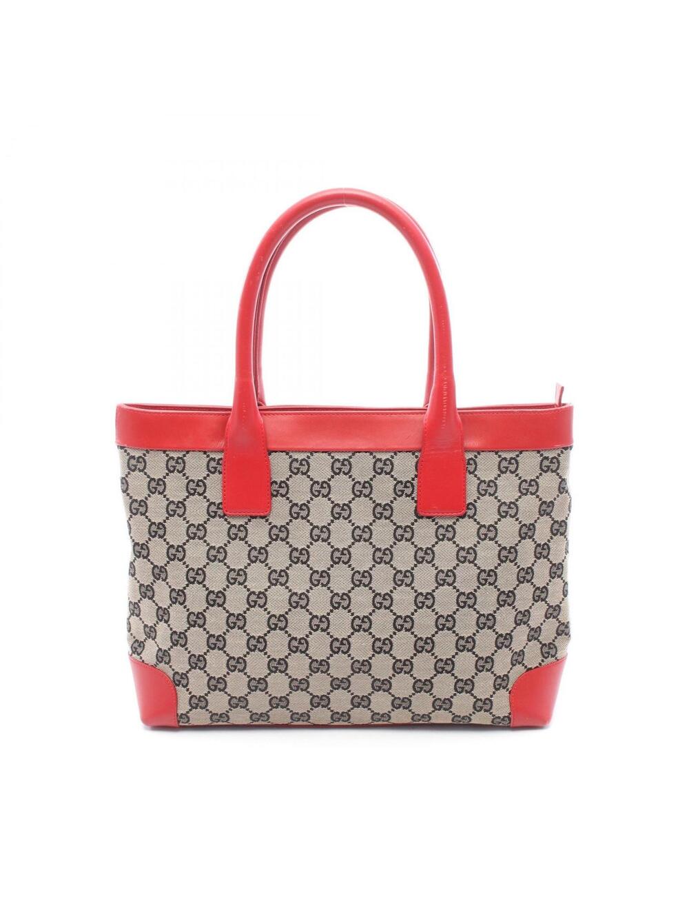 Gucci Gg Canvas Tote Handbag Leather #291460G51B